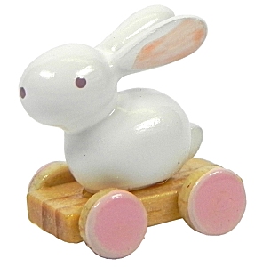 Häschen auf Räderbrett - Miniatur