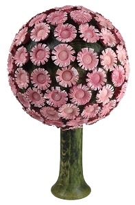 Flade Blütenbaum, rosé H: 7,5 cm Durchm.: 5 cm  (Flade, 3220) Erzgebirgische Volkskunst: Blütenbaum rosé