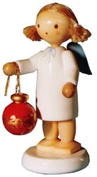 Flade Engel mit Christbaumkugel (Flade 6152) Erzgebirgische Volkskunst: Engel / mit Christbaumkugel