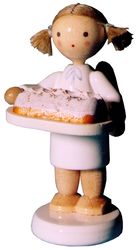 Flade Engel mit Christstollen (Flade 6144) Erzgebirgische Volkskunst: Engel / mit Christstollen