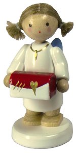 Flade Engel mit Schmuckschatulle (Flade 6167) Erzgebirgische Volkskunst: Engel mit Schmuckschatulle (Werkstätten Flade)