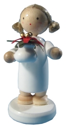 Flade Engel mit Weihnachtsstern (Flade 6155) Erzgebirgische Volkskunst: Engel mit Weihnachtsstern