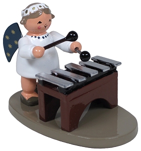KWO Engel mit Xylophon (KWO, 75642) Erzgebirgische Volkskunst: Engel mit Xylophon