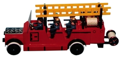 Dregeno Feuerwehrauto  (Dregeno 068/010) Erzgebirgische Volkskunst: Feuerwehr - Feuerwehrauto
