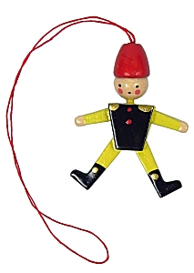 Flade Hampelmann mit Faden  (Flade 3002) Erzgebirgische Volkskunst: Hampelmann mit Faden 