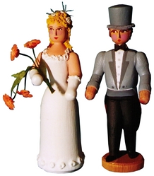W. Werner Hochzeitspaar  (W. Werner 3102) Erzgebirgische Volkskunst: Hochzeitspaar
