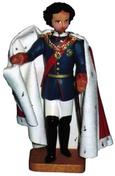 W. Werner Ludwig II, der Bayernkönig, rot  (W. Werner 2701) Erzgebirgische Volkskunst: Ludwig II, der Bayernkönig