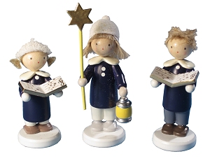 Flade Olbernhauer Kurrende 1 mit Sternträger (Flade 5406) Erzgebirgische Volkskunst: Olbernhauer Kurrende 1 mit Sternsinger