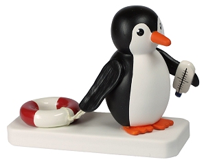 Knut Dietze Pinguin Bademeister (Knut Dietze 05/21) Erzgebirgische Volkskunst: Pinguin 'Bademeister'