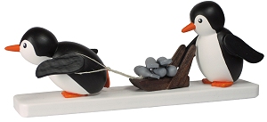 Knut Dietze Pinguin Fischhändler (Knut Dietze 05/11) Erzgebirgische Volkskunst: Pinguin / Fischhändler