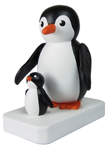 Knut Dietze Pinguin Mutter mit Kind (Knut Dietze 05/06) Erzgebirgische Volkskunst: Pinguin / Mutter mit Kind