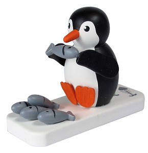 Knut Dietze Pinguin Vielfraß (Knut Dietze 05/01) Erzgebirgische Volkskunst: Pinguin / Vielfraß