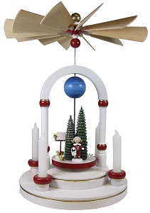 Flade Pyramide weiß/rot 