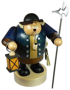 KWO Räuchermännchen Nachtwächter, 18 cm (KWO 21513) Erzgebirgische Volkskunst: Räuchermännchen Nachtwächter, 18 cm