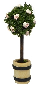 W. Werner Rosenbäumchen rosa (W. Werner 2606) Erzgebirgische Volkskunst: Rosenbäumchen  (rosa)