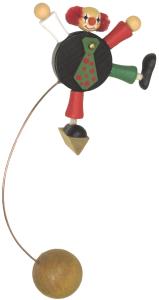 Wolfgang Werner Schaukelclown 9cm, grüne Jacke (Wolfgang Werner 461) 