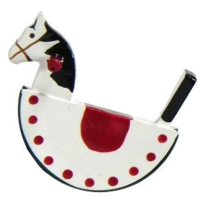 Flade Schaukelpferdchen  (Flade 3019) Erzgebirgische Volkskunst: Miniaturschaukelpferdchen