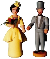 W. Werner Silberne Hochzeit  (W. Werner 3103) Erzgebirgische Volkskunst: Hochzeitspaar (Silberne Hochzeit)