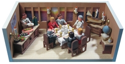 Gunther Flath Stube Captain`s Dinner (Gunther Flath 30/71) Erzgebirgische Volkskunst: Stube 'Captain's Dinner'