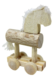Flade Thüringer Pferdchen  (Flade 3416) Erzgebirgische Volkskunst: Miniatur 'Thüringer Pferdchen'