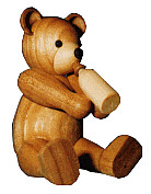 Roland Weber Bär mit Flasche (Roland Weber 113) Erzgebirgische Volkskunst: Bär / mit Flasche