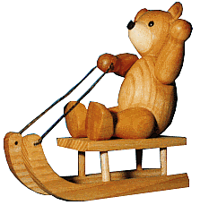 Roland Weber Bär auf dem Schlitten (Roland Weber 114) Erzgebirgische Volkskunst: Bär / auf dem Schlitten