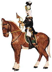 W. Werner Historische Bergparade um 1831 Berghauptmann zu Pferd (W. Werner 1016) Erzgebirgische Volkskunst: Bergparade Berghauptmann zu Pferd
