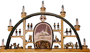 Klaus Kolbe Lichterbogen Schneeberg (Klaus Kolbe 202/160/4-2) Erzgebirgische Volkskunst: Lichterbogen / Schneeberg