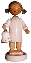 Flade Engel mit Glocke (Flade 6117) Erzgebirgische Volkskunst: Engel / mit Glocke