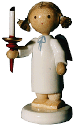 Flade Engel mit Kerze (Flade 6127) Erzgebirgische Volkskunst: Engel / mit Kerze