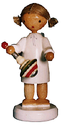 Flade Engel mit Brummkreisel (Flade 6116) Erzgebirgische Volkskunst: Engel / mit Brummkreisel