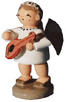 KWO Engel mit Mandoline (KWO 75617) Erzgebirgische Volkskunst: Engel / mit Mandoline