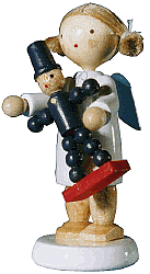 Flade Engel mit Pflaumentoffel (Flade 6134) Erzgebirgische Volkskunst: Engel / mit Pflaumentoffel