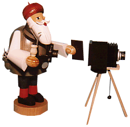 KWO Räuchermännchen Fotograf (KWO 21002) Erzgebirgische Volkskunst: Räuchermännchen Fotograf
