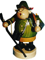 KWO Räuchermännchen Jäger, 19 cm (KWO 21515) Erzgebirgische Volkskunst: Räuchermännchen 'Die Dicken' - Jäger