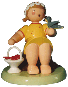 Dregeno Jahreszeitenfigur Frühling (Dregeno 167/001) Erzgebirgische Volkskunst: Jahreszeitenfigur 'Frühling'