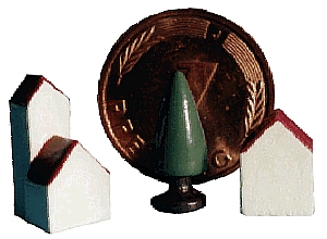 Flade Kleines Dorf  (Flade 3011) Erzgebirgische Volkskunst: Miniatur 'Kleines Dorf'