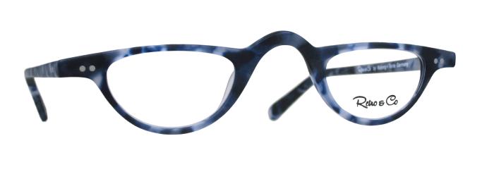 Neue blaue Halbbrille von 'Retro & Co' Lesebrille im Vintage-Design