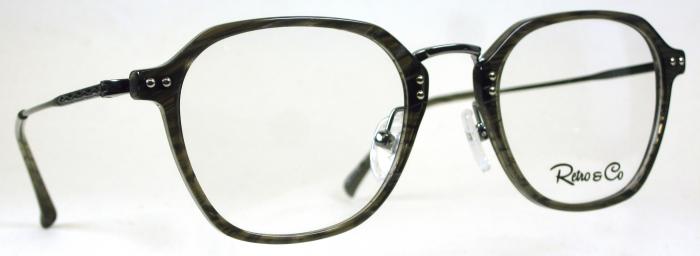 Neue Brillenfassung von 'Retro & Co' Brille mit grauem Acetat-Rand und silbernen Metallteilen