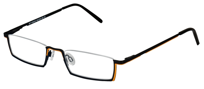 KT classics Unisex-Metallbrille (KT classics 1132 02 grau/orange 50-20) Unisex-Metallbrille aus der Kollektion 'KT classics'