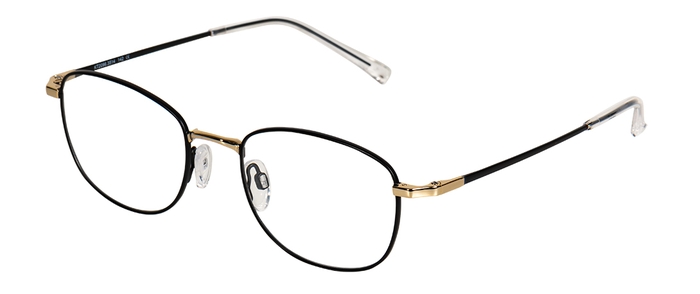 Retro & Co Unisex-Metallbrille (Retro & Co 2096 3514 schwarz matt/gold glänzend 50-19) Unisex-Metallbrille aus der Kollektion 'Retro & Co'