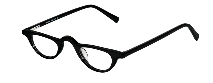 Retro & Co Unisex-Kunststoffbrille (Retro & Co 2124 3020 schwarz glänzend 37-25) Unisex-Kunststoffbrille aus der Kollektion 'Retro & Co'