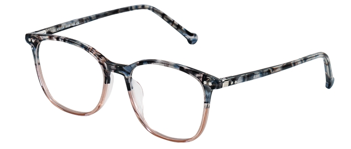 Retro & Co Unisex-Kunststoffbrille (Retro & Co 2126 3526 havanna blau/rosa kristall 50-17) Unisex-Kunststoffbrille aus der Kollektion 'Retro & Co'