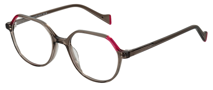 WHY NOT. Damen-Kunststoffbrille (whynot 3129 4575 graubraun kristall/pink kristall 49-17) Damen-Kunststoffbrille aus der Kollektion 'WHY NOT.'