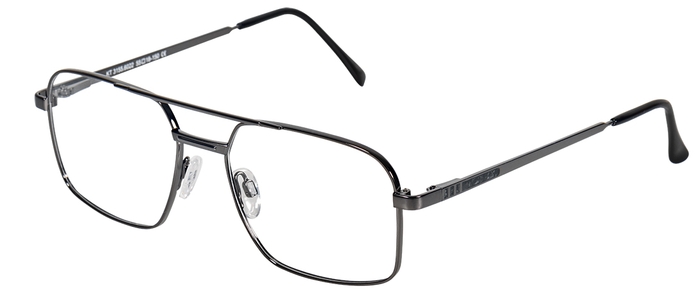 WHY NOT. Herren-Metallbrille (whynot 3155 6022 dunkelgun matt 55-18) Herren-Metallbrille aus der Kollektion 'WHY NOT.'