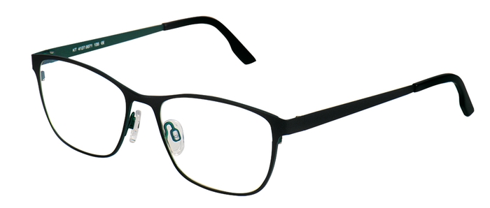 FRANK+FREI Damen-Metallbrille (FRANK+FREI 4127 0071 nighthawk/lush greenery 52-16) Damen-Metallbrille aus der Kollektion 'FRANK+FREI'