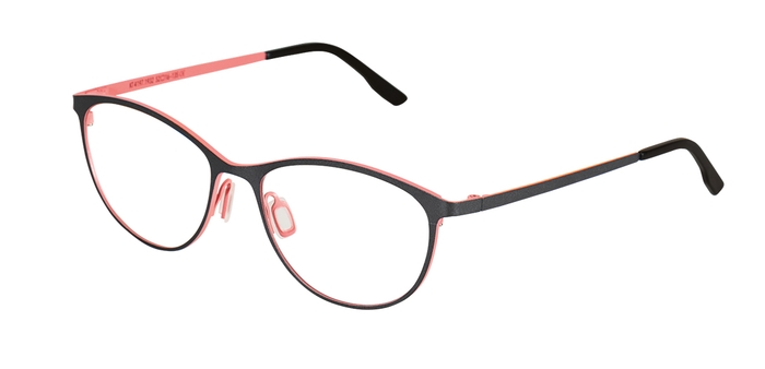 FRANK+FREI Damen-Metallbrille (FRANK+FREI 4197 Titan 1932 anthrazit/rosa 52-16) Damen-Metallbrille aus der Kollektion 'FRANK+FREI'