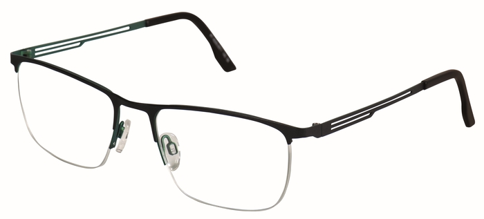 FRANK+FREI Damen-Metallbrille (FRANK+FREI 4255 0071 nighthawk/lush greenery 56-20) Damen-Metallbrille aus der Kollektion 'FRANK+FREI'
