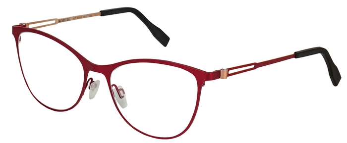 KOBERG Damen-Metallbrille (Koberg 6043 1912 bordeaux/orange 54-17) Damen-Metallbrille aus der Kollektion 'KOBERG'