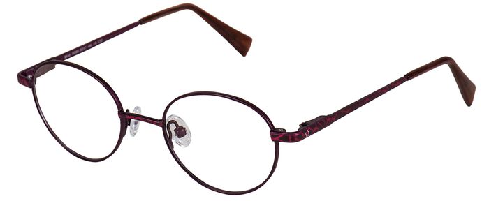 Pferdefreunde Kinder-Metallbrille (Pferdefreunde 8040 5037N bordeaux/pink  (Col. 10) 46-18) Kinder-Metallbrille aus der Kollektion 'Pferdefreunde'